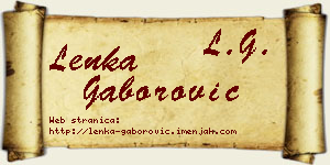 Lenka Gaborović vizit kartica